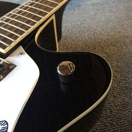 Guitarra eléctrica de jazz de cuerpo hueco, agujero doble F, sistema de tremolo, guitarra de jazz negra de alta calidad proveedor