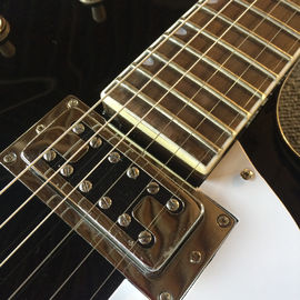 Guitarra eléctrica de jazz de cuerpo hueco, agujero doble F, sistema de tremolo, guitarra de jazz negra de alta calidad proveedor