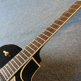 Guitarra eléctrica de jazz de cuerpo hueco, agujero doble F, sistema de tremolo, guitarra de jazz negra de alta calidad proveedor