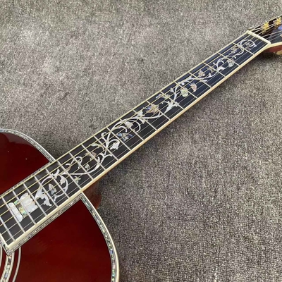 41 pulgadas Tipo D Sunburst Maligno abeto guitarra acústica Abalone Ebony Fingerboard proveedor
