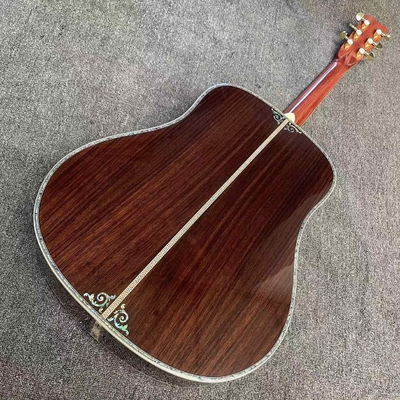 41 pulgadas Tipo D Sunburst Maligno abeto guitarra acústica Abalone Ebony Fingerboard proveedor