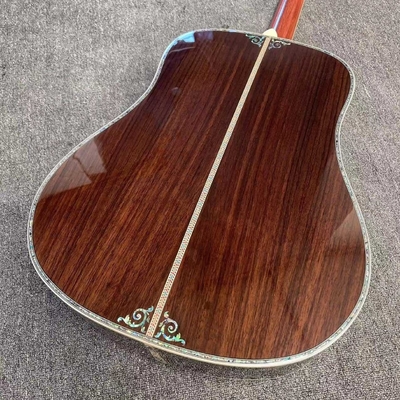 41 pulgadas Tipo D Sunburst Maligno abeto guitarra acústica Abalone Ebony Fingerboard proveedor