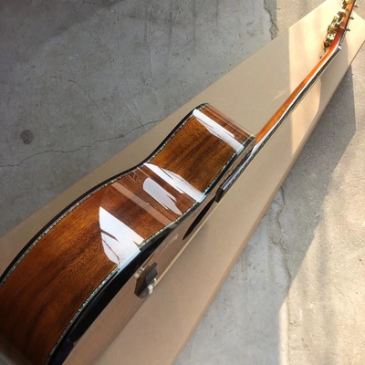Personalizado Todo KOA Madera 40 pulgadas PS14 Tipo Cutaway Guitarra acústica Abalone Árbol de la Vida Ebony con logotipo personalizado en Headsto proveedor