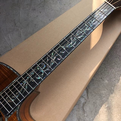 Personalizado Todo KOA Madera 40 pulgadas PS14 Tipo Cutaway Guitarra acústica Abalone Árbol de la Vida Ebony con logotipo personalizado en Headsto proveedor