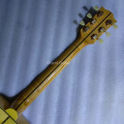 Consolidado a medida 43 pulgadas Jumbo Salón Guitarra acústica Arce de fuego Puente lateral de ébano proveedor