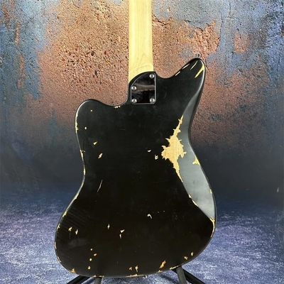 2024 Guitarra eléctrica de estilo Fano de lujo de mano Relic Guitarra eléctrica personalizada Fábrica de guitarras negras envejecidas Pickups P90 proveedor