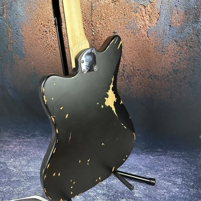 2024 Guitarra eléctrica de estilo Fano de lujo de mano Relic Guitarra eléctrica personalizada Fábrica de guitarras negras envejecidas Pickups P90 proveedor