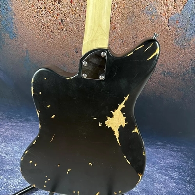 2024 Guitarra eléctrica de estilo Fano de lujo de mano Relic Guitarra eléctrica personalizada Fábrica de guitarras negras envejecidas Pickups P90 proveedor
