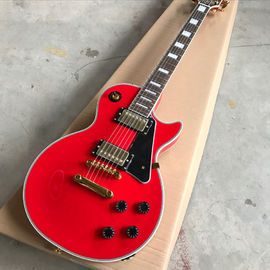 Nueva tienda personalizada de guitarra eléctrica LP roja en plata explosión proveedor