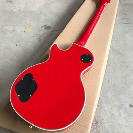 Nueva tienda personalizada de guitarra eléctrica LP roja en plata explosión proveedor