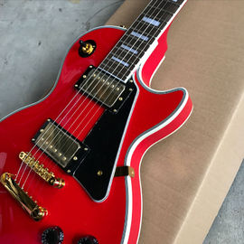 Nueva tienda personalizada de guitarra eléctrica LP roja en plata explosión proveedor