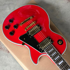 Nueva tienda personalizada de guitarra eléctrica LP roja en plata explosión proveedor