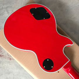 Nueva tienda personalizada de guitarra eléctrica LP roja en plata explosión proveedor