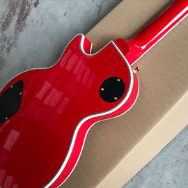 Nueva tienda personalizada de guitarra eléctrica LP roja en plata explosión proveedor