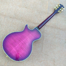 Flame Maple Top &amp; Back Guitarra eléctrica LP personalizada con la parte superior y posterior de unión de Abalone proveedor