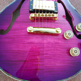 Flame Maple Top &amp; Back Guitarra eléctrica LP personalizada con la parte superior y posterior de unión de Abalone proveedor