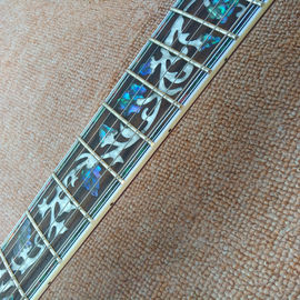 Flame Maple Top &amp; Back Guitarra eléctrica LP personalizada con la parte superior y posterior de unión de Abalone proveedor