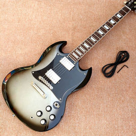 Tienda personalizada color de metal SG tónico guitarra eléctrica guitarra instrumentos musicales cuerpo de caoba cuello proveedor