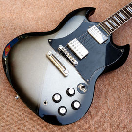 Tienda personalizada color de metal SG tónico guitarra eléctrica guitarra instrumentos musicales cuerpo de caoba cuello proveedor