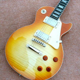 Nuevo estilo de alta calidad LP estándar 1959 R9 guitarra eléctrica, top de arce, ébano guitarra eléctrica. proveedor