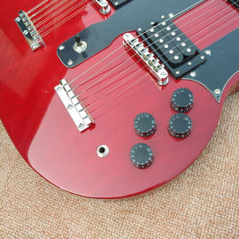 Red EDS1275 Tienda personalizada doble cuello Guitarra eléctrica 6/12 cuerdas Instrumentos musicales al por mayor proveedor
