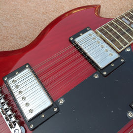 Red EDS1275 Tienda personalizada doble cuello Guitarra eléctrica 6/12 cuerdas Instrumentos musicales al por mayor proveedor