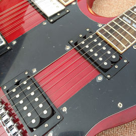 Red EDS1275 Tienda personalizada doble cuello Guitarra eléctrica 6/12 cuerdas Instrumentos musicales al por mayor proveedor