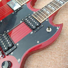 Red EDS1275 Tienda personalizada doble cuello Guitarra eléctrica 6/12 cuerdas Instrumentos musicales al por mayor proveedor
