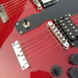 Red EDS1275 Tienda personalizada doble cuello Guitarra eléctrica 6/12 cuerdas Instrumentos musicales al por mayor proveedor