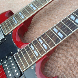Red EDS1275 Tienda personalizada doble cuello Guitarra eléctrica 6/12 cuerdas Instrumentos musicales al por mayor proveedor