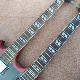 Red EDS1275 Tienda personalizada doble cuello Guitarra eléctrica 6/12 cuerdas Instrumentos musicales al por mayor proveedor