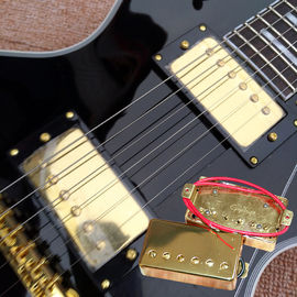 Grabación de guitarra video de aprecio mahogany negro ip guitarra eléctrica de costumbre hardware de oro proveedor