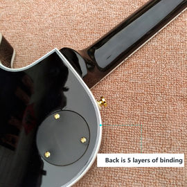 Grabación de guitarra video de aprecio mahogany negro ip guitarra eléctrica de costumbre hardware de oro proveedor