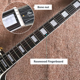 Grabación de guitarra video de aprecio mahogany negro ip guitarra eléctrica de costumbre hardware de oro proveedor
