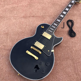 Grabación de guitarra video de aprecio mahogany negro ip guitarra eléctrica de costumbre hardware de oro proveedor