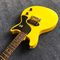 Venta al por mayor y de venta caliente OEM guitarra eléctrica de estudio de color amarillo de una pieza de bridge pickup LP 1958 Junior guitarra proveedor