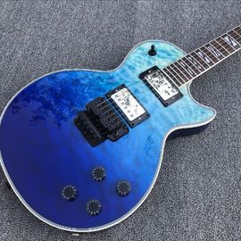 2017 line up personalizado New CUSTOM SHOP LP guitarra eléctrica azul, rosal de madera proveedor