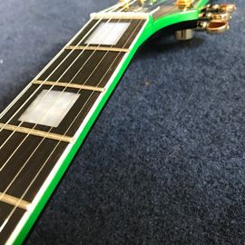 Guitarra eléctrica personalizada modelo LP en color verde negro estallido verde proveedor