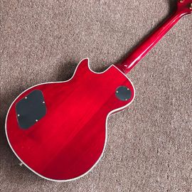 Guitarra eléctrica de alta calidad de estilo nuevo, color explosión Quilte Maple rojo guitarra eléctrica de tienda personalizada proveedor