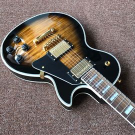 Guitarra eléctrica LP personalizada con cuello de cuerpo de caoba instrumentos musicales proveedor