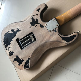 Nuevo estilo de alta calidad relic ST guitarra eléctrica personalizada, Rosewood guitarra eléctrica relic fingerboard proveedor