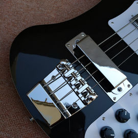 2018 Mejor bajo de alta calidad Rick 4003 modelo Ricken 4 cuerdas Guitarra de bajo eléctrico en color negro, hardware Chrome proveedor