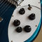 2018 Mejor bajo de alta calidad 12 cuerdas Cuerpo hueco Guitarra de bajo eléctrico en color azul metálico, hardware Chrome proveedor