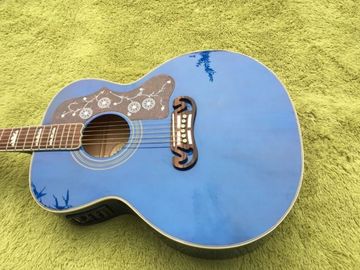 2018 Chibson G200 guitarra acústica azul transparente GB G200 eléctrica presys acústica mezcla Micra guitarra Jumbo GB200 proveedor