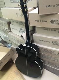 Guitarra acústica G200 de corte negro 2018 de madera de abeto hecha a mano GB200 guitarra acústica eléctrica proveedor