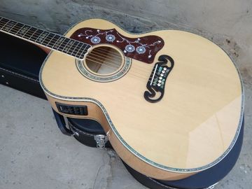 Nutual 43 &quot; G200 guitarra acústica clásica, tapa sólida de abeto, espalda de arce de llama, tablero de trastes de ébano incrustado en Abalone proveedor