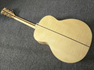 Guitarra acústica de mano izquierda 43 pulgadas SJ200 Guitarra acústica de arce espalda / lateral Rayas de tigre proveedor