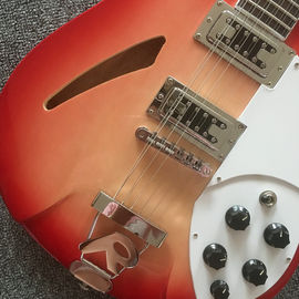 Rojo cerezo 24 trastes y 12 cuerdas Rickenback 360 guitarra eléctrica de jazz semi hueco Ricken 330 guitarra de jazz proveedor