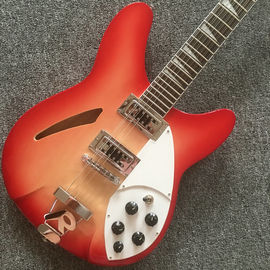 Rojo cerezo 24 trastes y 12 cuerdas Rickenback 360 guitarra eléctrica de jazz semi hueco Ricken 330 guitarra de jazz proveedor