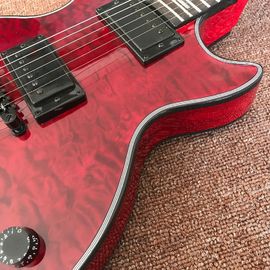 Guitarra eléctrica nueva a medida Color rojo de venta caliente Guitarra eléctrica de 6 cuerdas Guitarras con unión negra y hardware negro proveedor